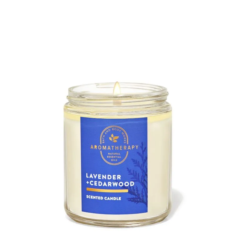 Bath & Body Works Lavender Cedarwood Single Wick Candle