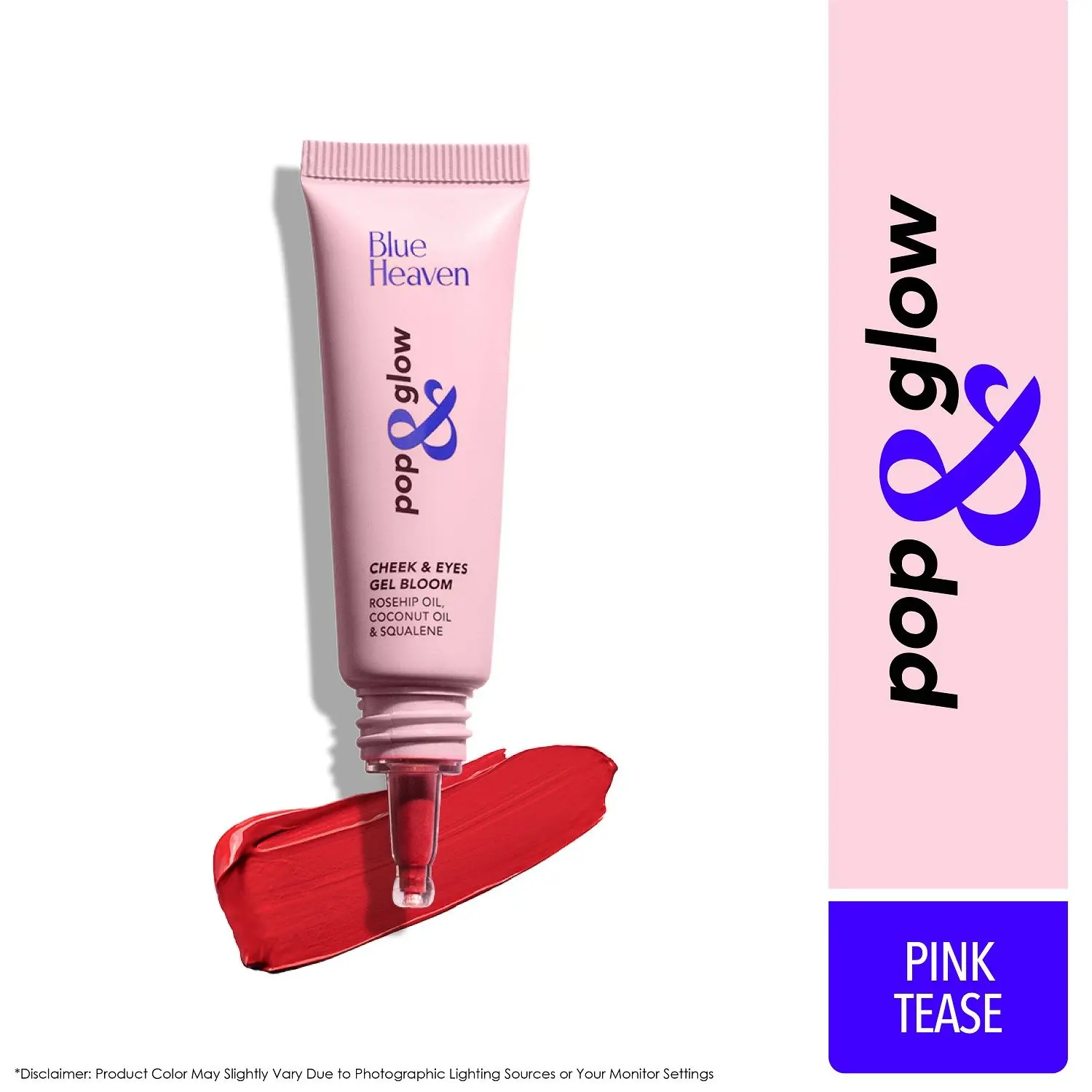 Blue Heaven Pop & Glow Cheek & Eyes Gel Bloom Blush, Pink Tease (8 ml)