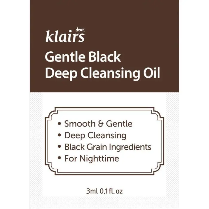 Dear Klairs Gentle Black Deep Cleansing Oil Sample (3 ml)