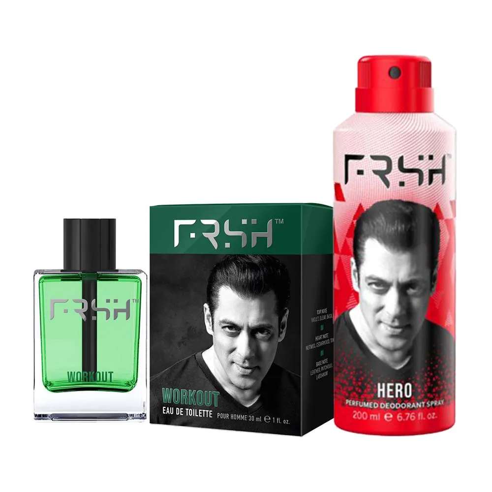 FRSH By Salman Khan Set Of Edt Workout & Deodorant Hero