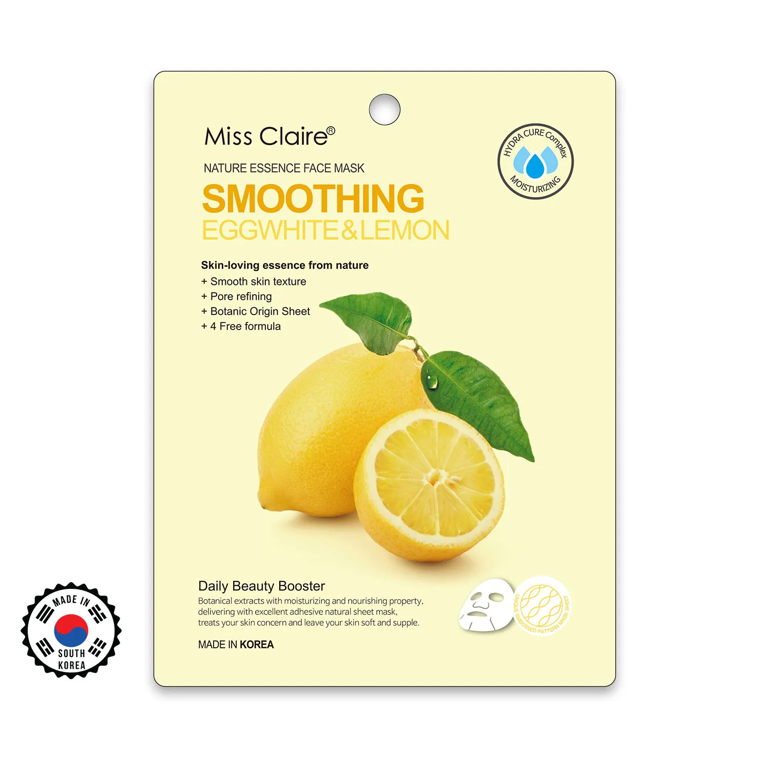 Miss Claire Nature Essence Face Mask - Eggwhite & Lemon