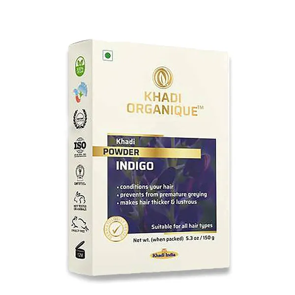 Khadi Organique Indigo Powder Makes Hair Thicker & Lustrous