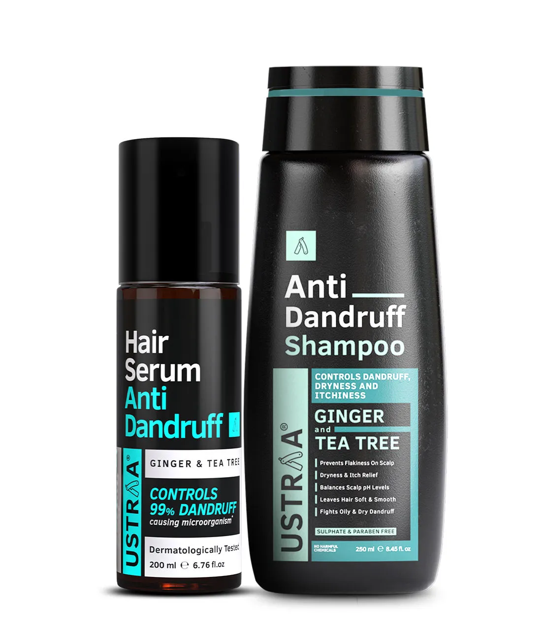 Ustraa Anti-dandruff Kit - Anti-dandruff Hair Serum & Anti Dandruff Shampoo