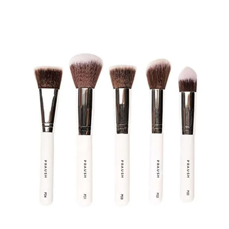 Praush (Formerly Plume) Essentials Face Brush Set - 5 Pcs