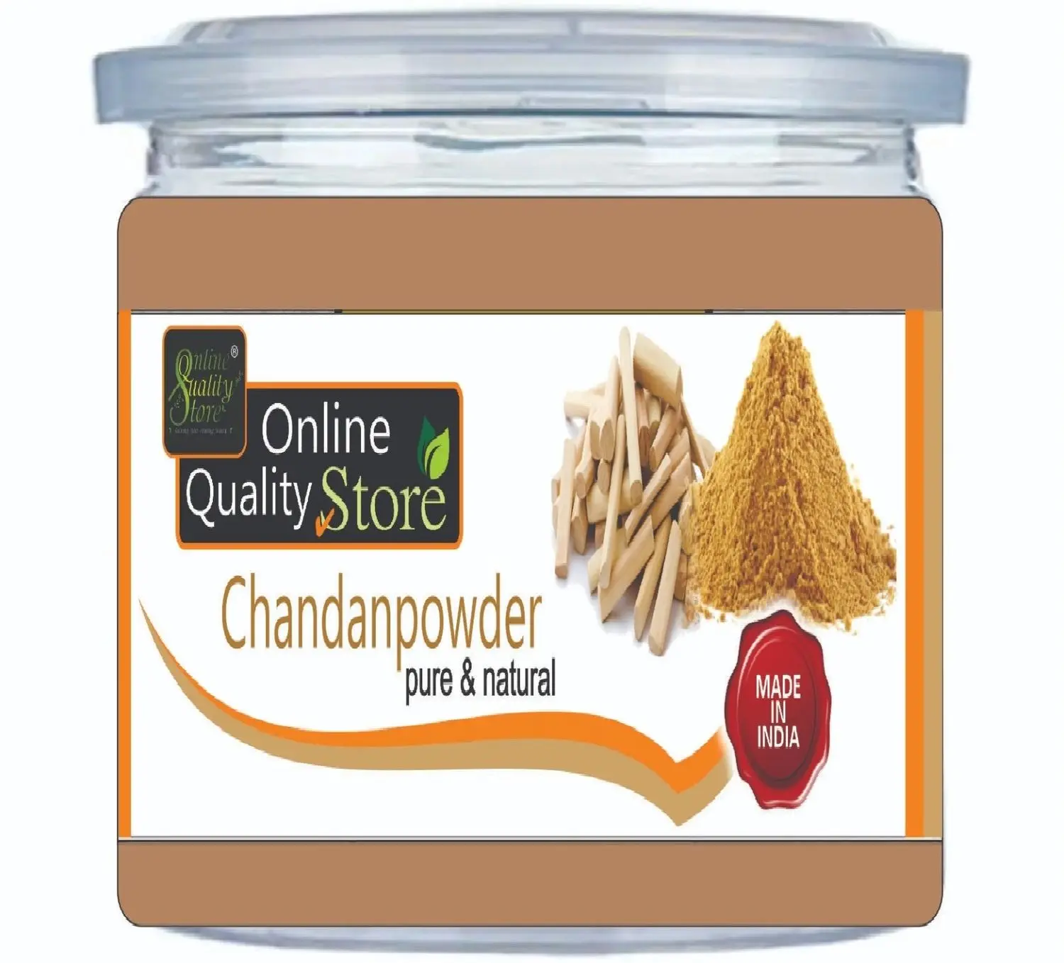 Online Quality Store Chandan Powder - 100 g |Organic Chandan Powder, 100% Herbals Natural Sandwood Face Pack For Radiance & Glow,Sandwood Face Powder For Adults{Jar_pooja_chandan_100g}