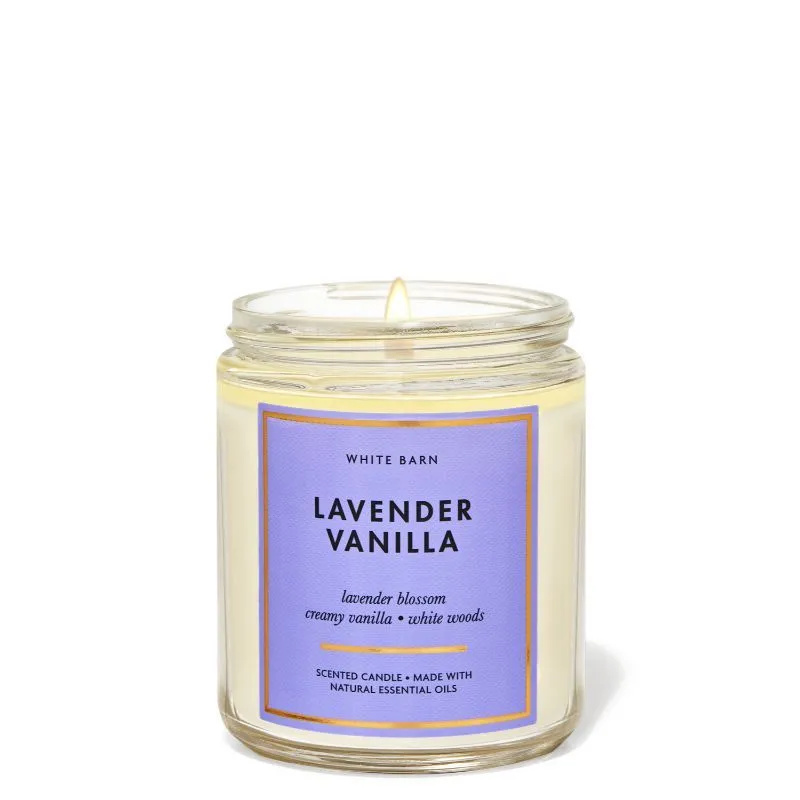 Bath & Body Works Lavender Vanilla Single Wick Candle