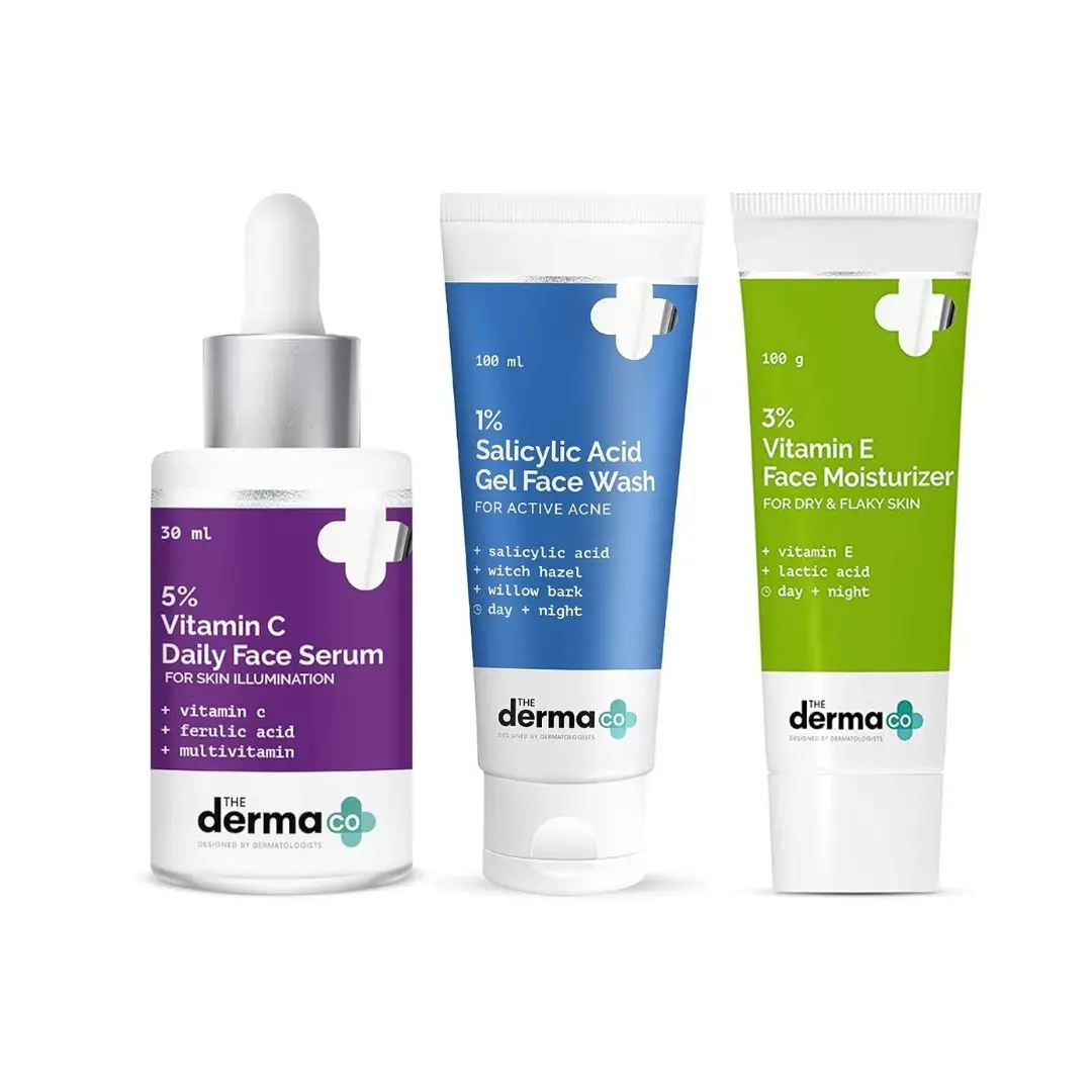 The Derma Co. Glow Kit (Face Wash + Face Serum + Moisturizer)