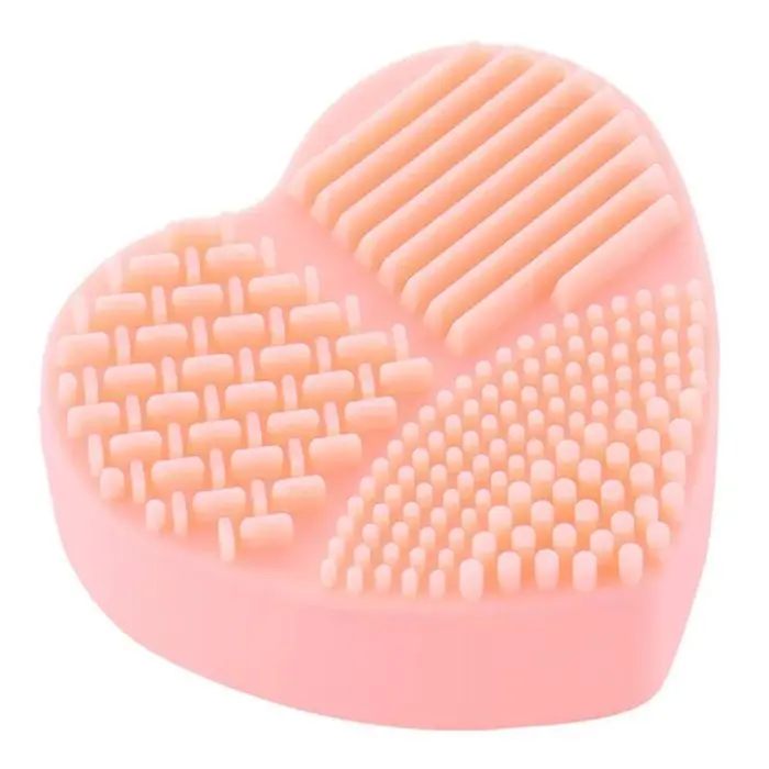 AY Cosmetic Makeup Brush Cleaner, Heart Shape (Colour may Vary)