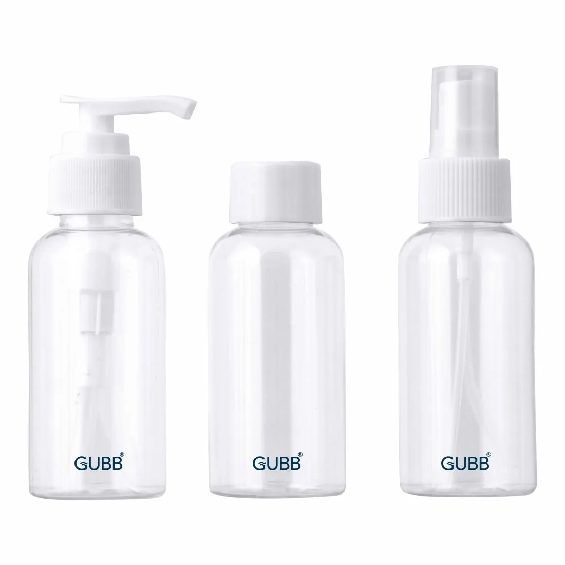 GUBB Travel Bottles Set Of 3 X 75ml