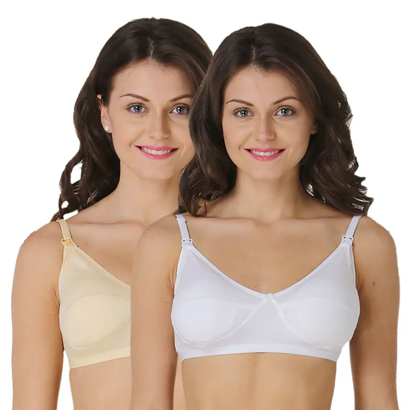 Morph Maternity Women's Leak Proof Feeding Bra- Pack of 2 - Multi-Color