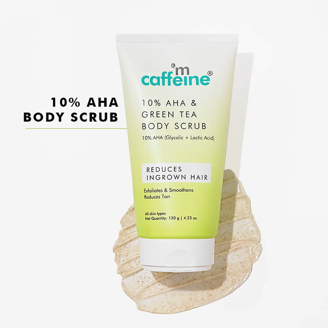 mCaffeine 10% AHA & Green Tea Body Scrub_120 gm