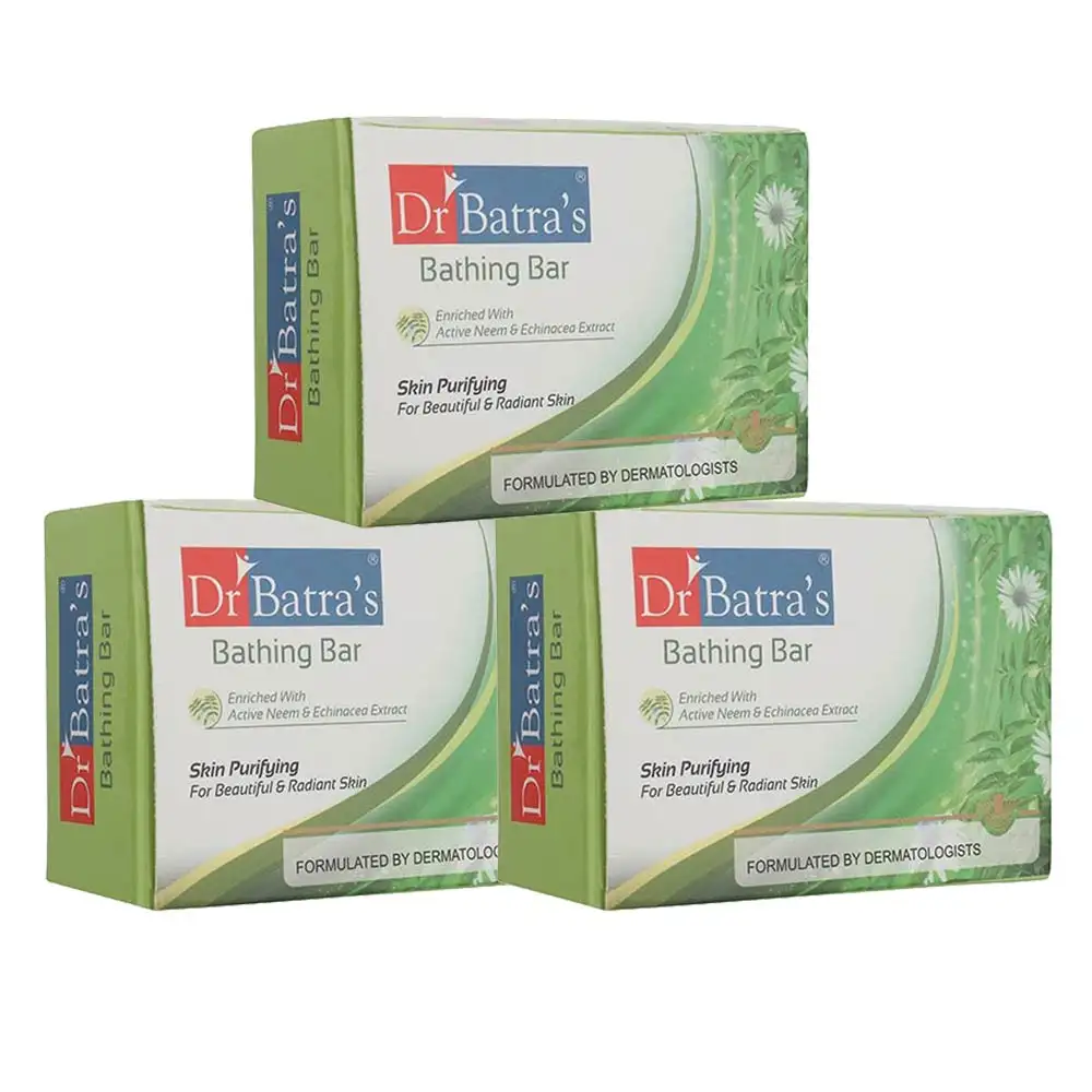 Dr Batra's Bathing Bar (Pack of 3),  125 g  Skin Purifying