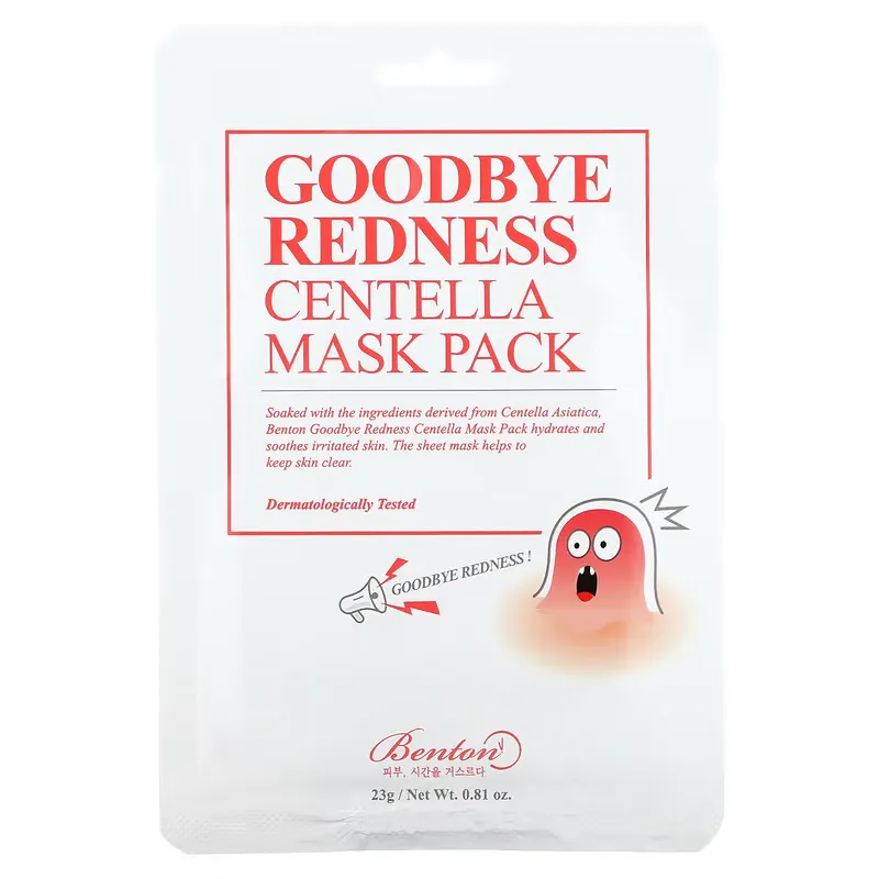 Goodbye Redness Centella Beauty Mask Pack, 10 Sheets, 0.81 oz (23 g) Each