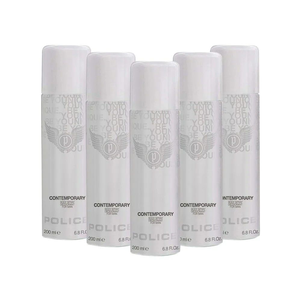 Police Contemporary Deodorant Spray (Pack Of 5)