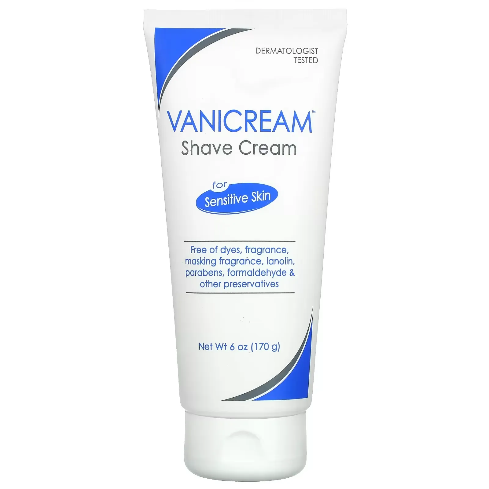 Shave Cream, For Sensitive Skin, Fragrance Free, 6 oz (170 g)