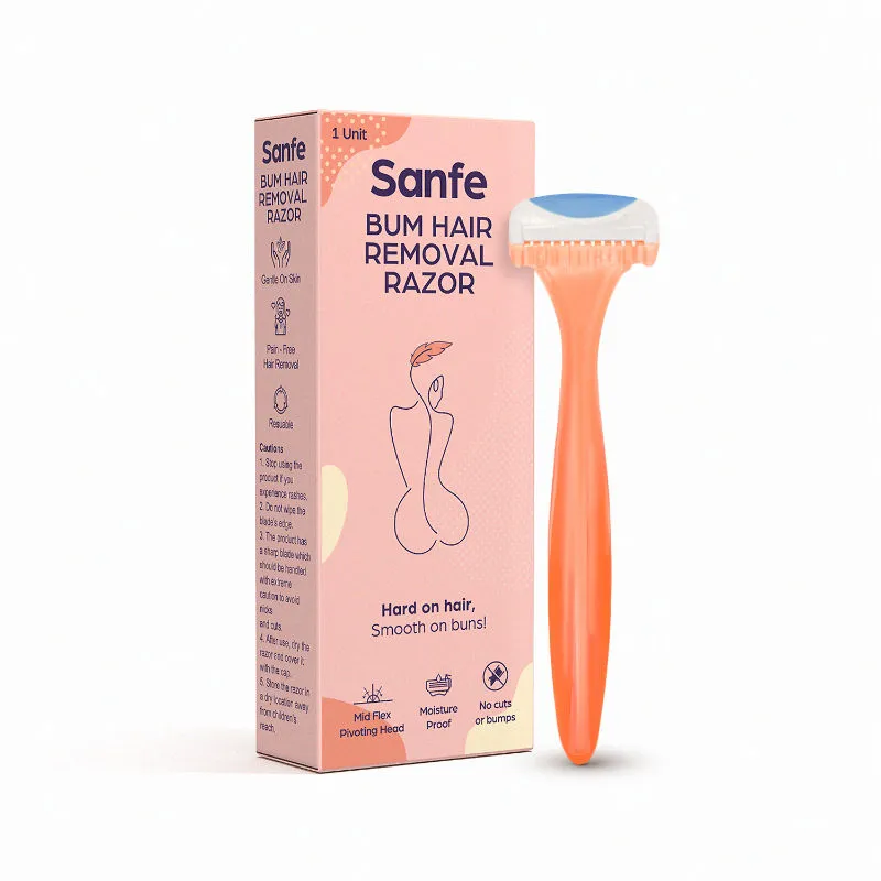 Sanfe Reusable Bum Hair Removing Razor for Women