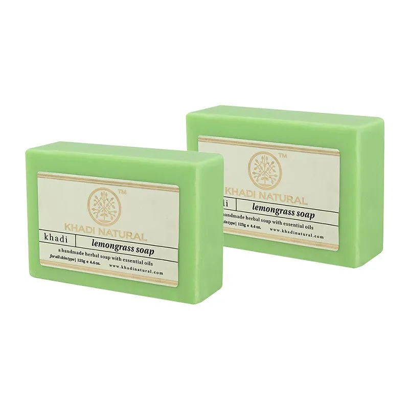 Khadi Natural Lemongrass Soap - Pack of 2