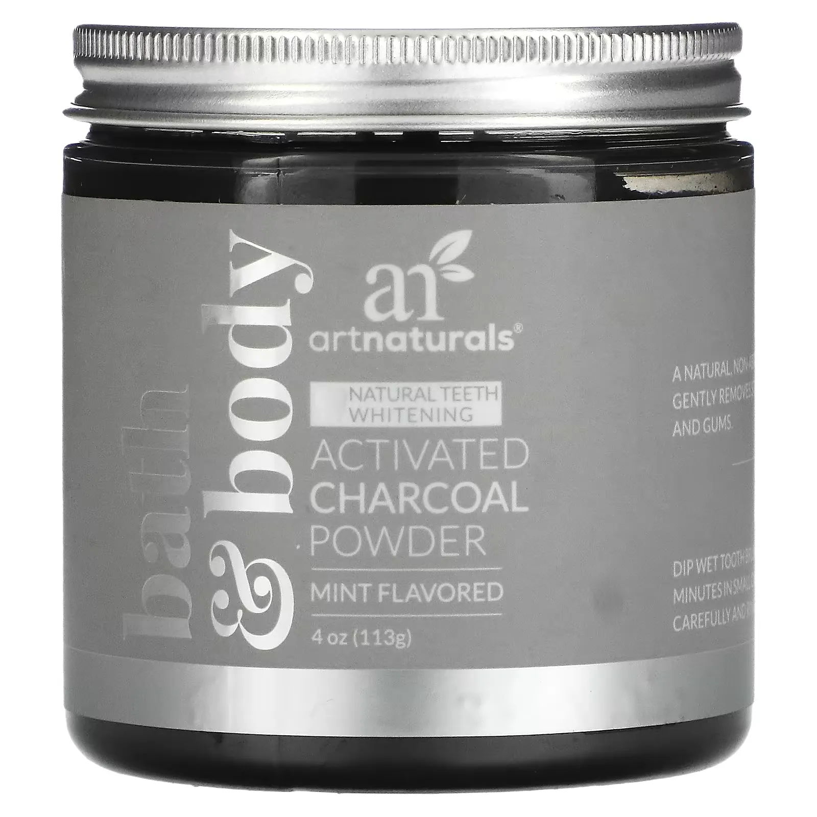 Activated Charcoal Powder, Mint Flavored, 4 oz (113 g)