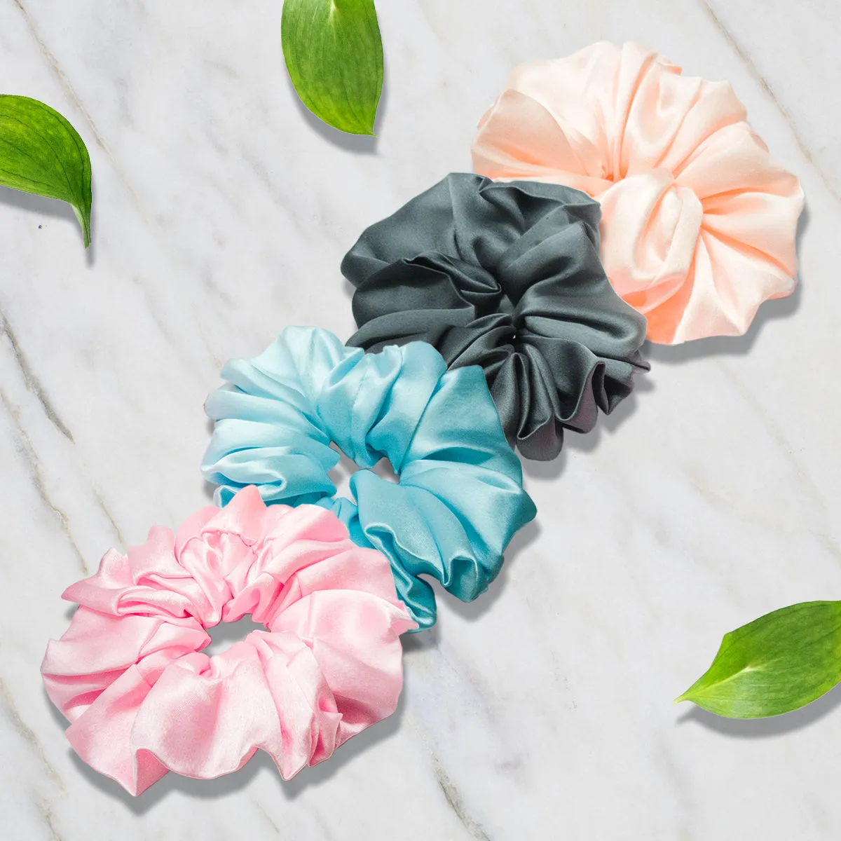 Hair Drama Co. Pastel Scrunchies - Set Of 4