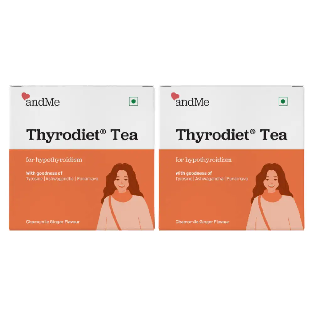 andMe Thyrodiet Tea,  Chamomile Ginger (Pack of 2)  30 Tea Bag(s)