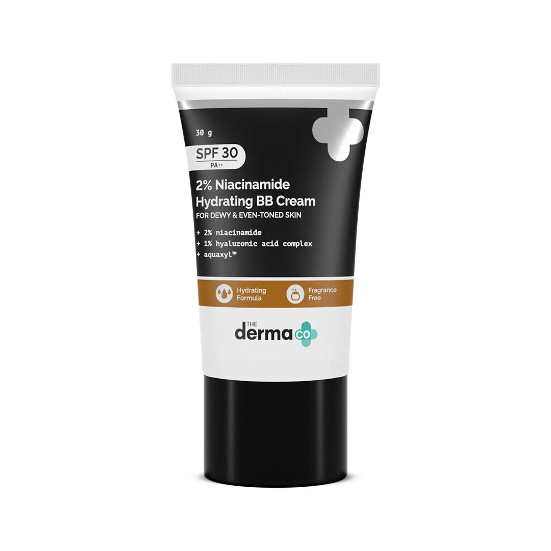 The Derma Co. 2% Niacinamide Hydrating BB Cream with 1% Hyaluronic Acid - 30g | 03-Warm Beige