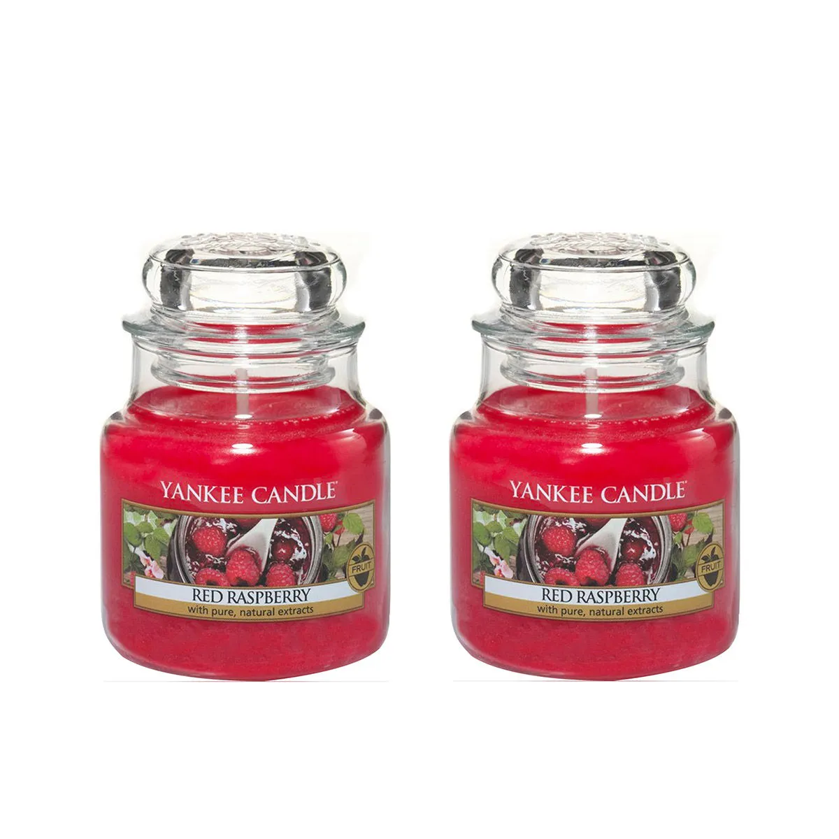 Yankee Candle Classic Jar Red Raspberry Scented Candles - Pack of 2