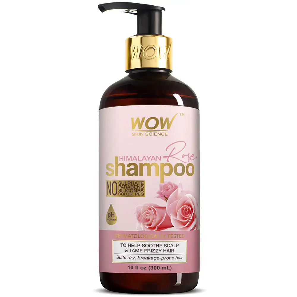 WOW Skin Science Himalayan Rose Shampoo,  300 ml  for Dry & Breakage-Prone Hair