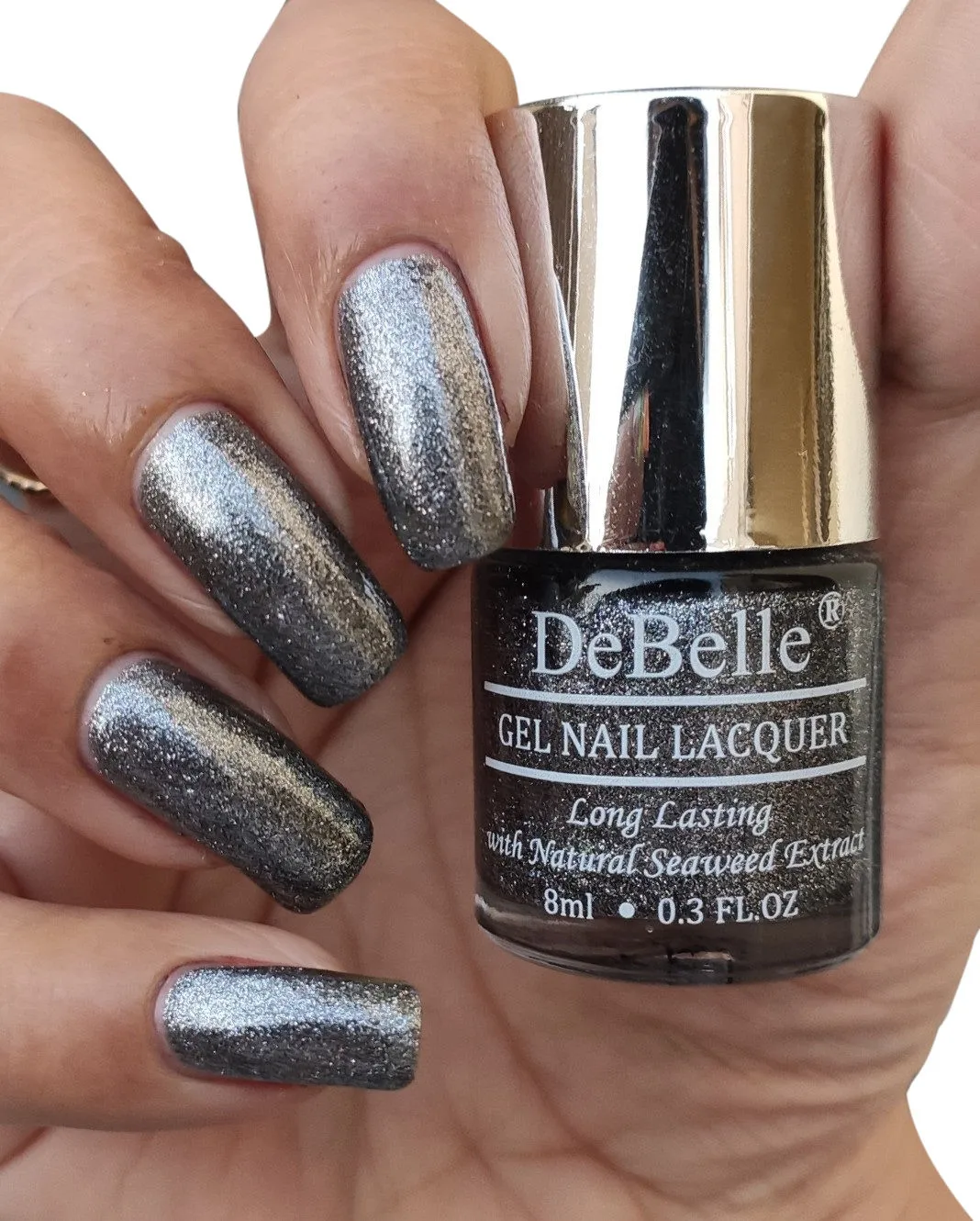 DeBelle Gel Nail Lacquer - Grey Glitteratti