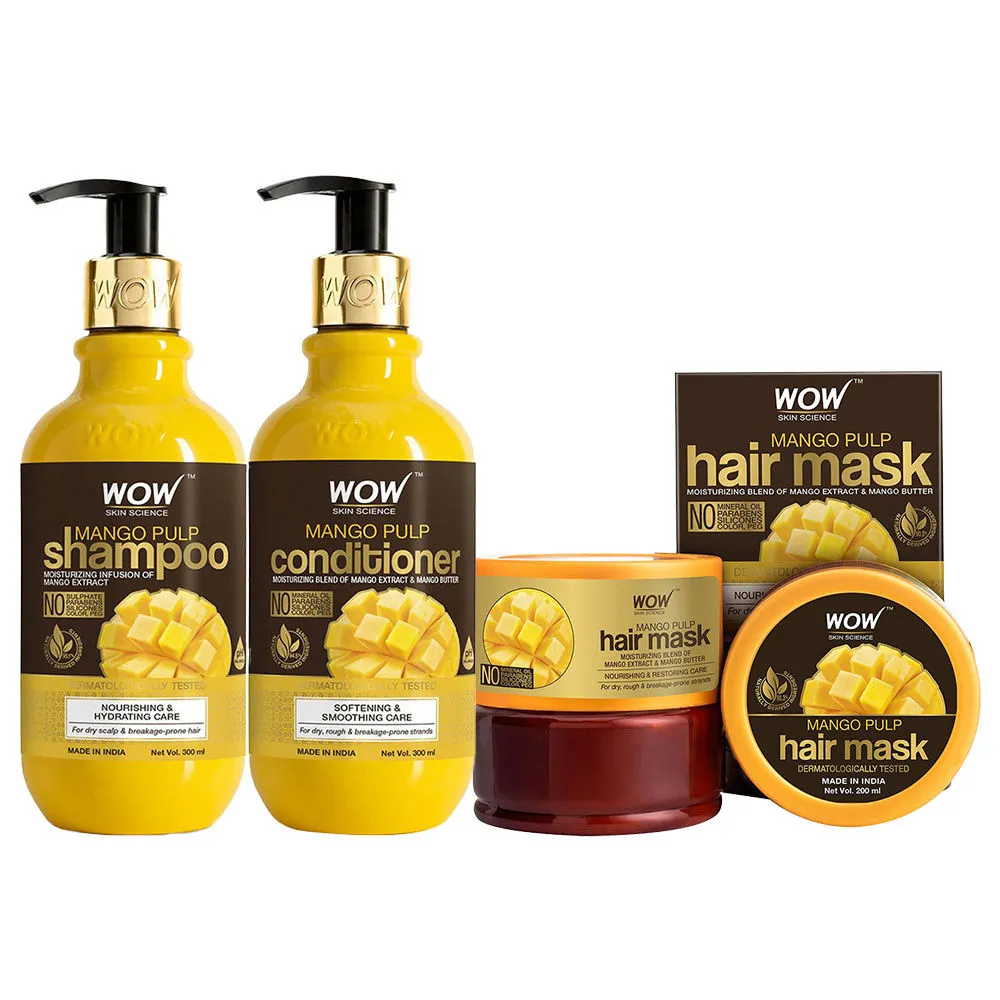 WOW Skin Science Ultimate Mango Kit ( Shampoo +conditioner + Hair Mask )