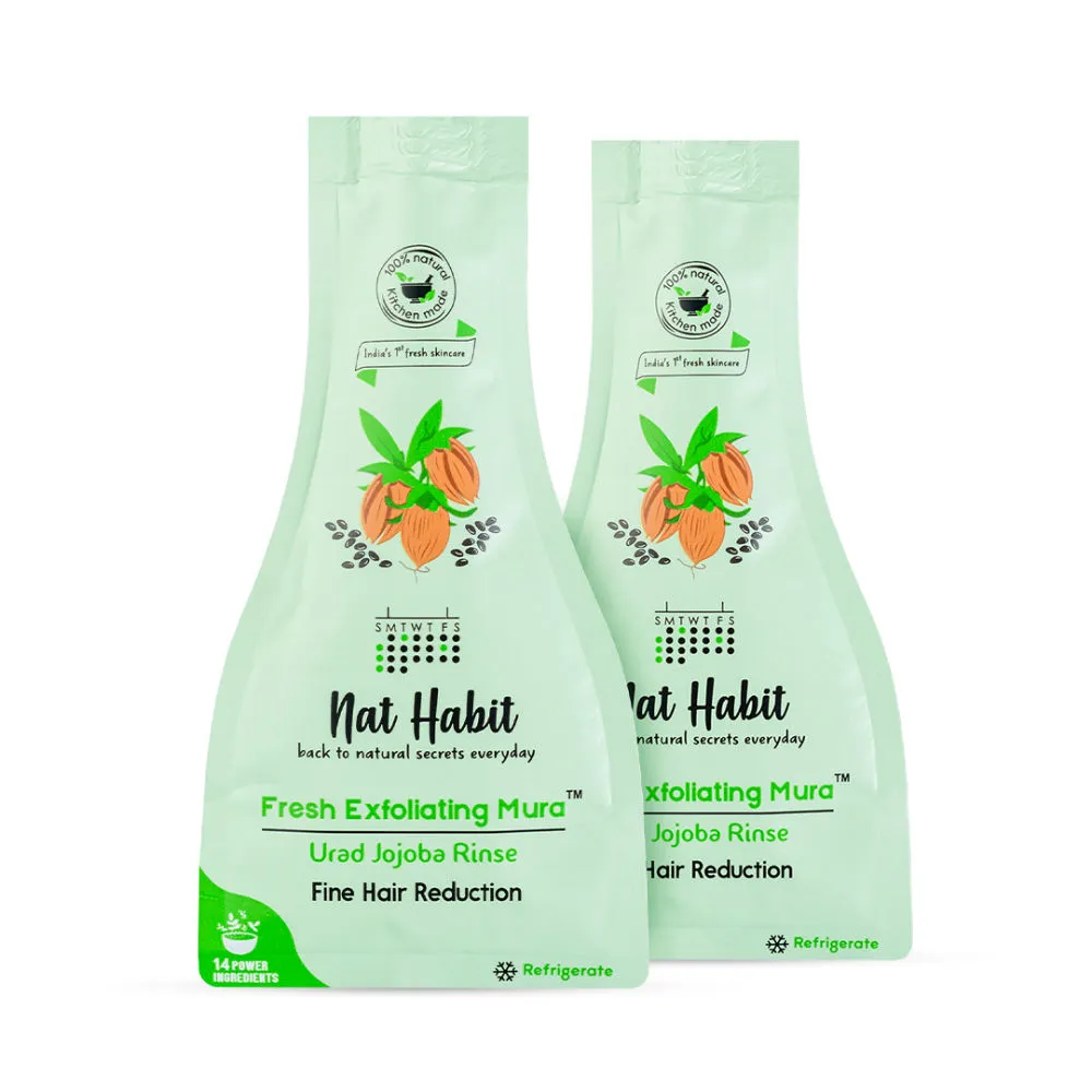 Nat Habit Urad Jojoba Rinse Fresh Exfoliating Mura Face Scrub - Pack of 2