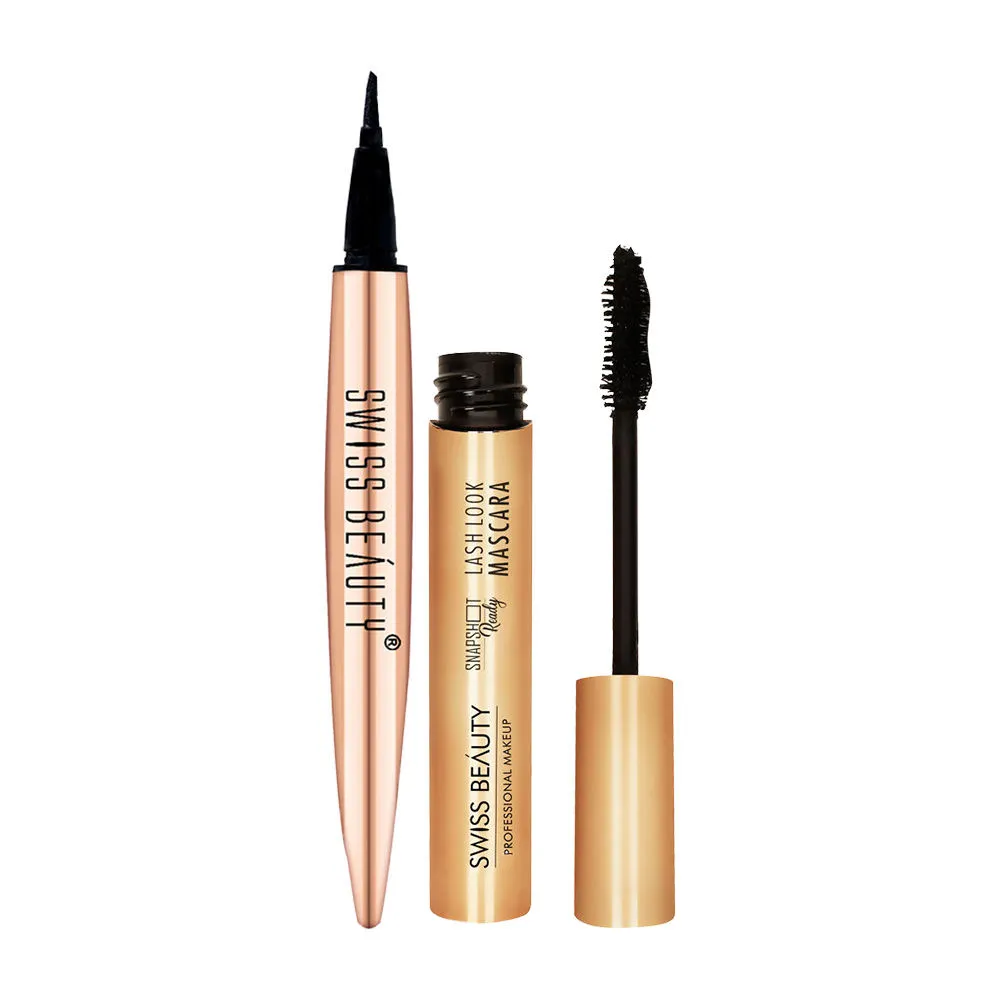 Swiss Beauty Liquid Pen Eyeliner And Long Lash Mascara - Combo