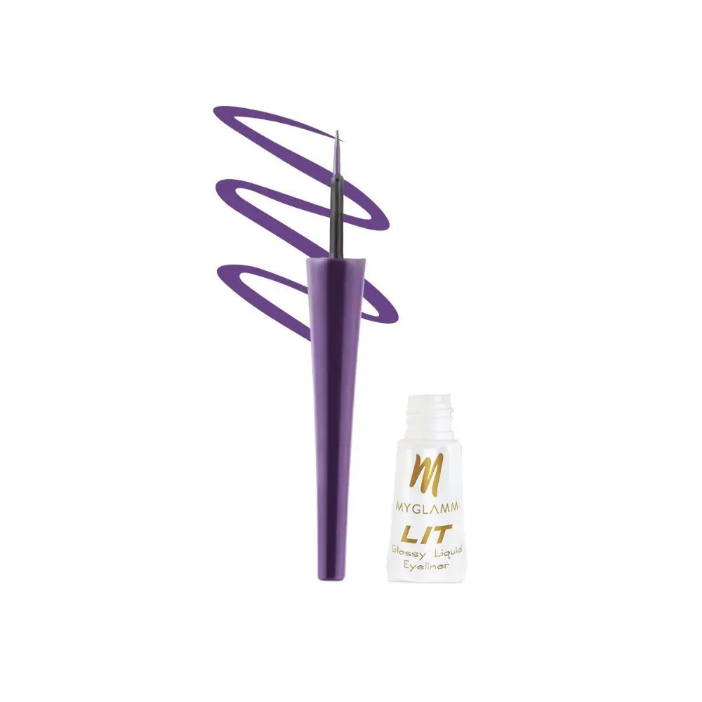 MyGlamm LIT Glossy Liquid Eyeliner-Purple Farewell (3.5 ml)