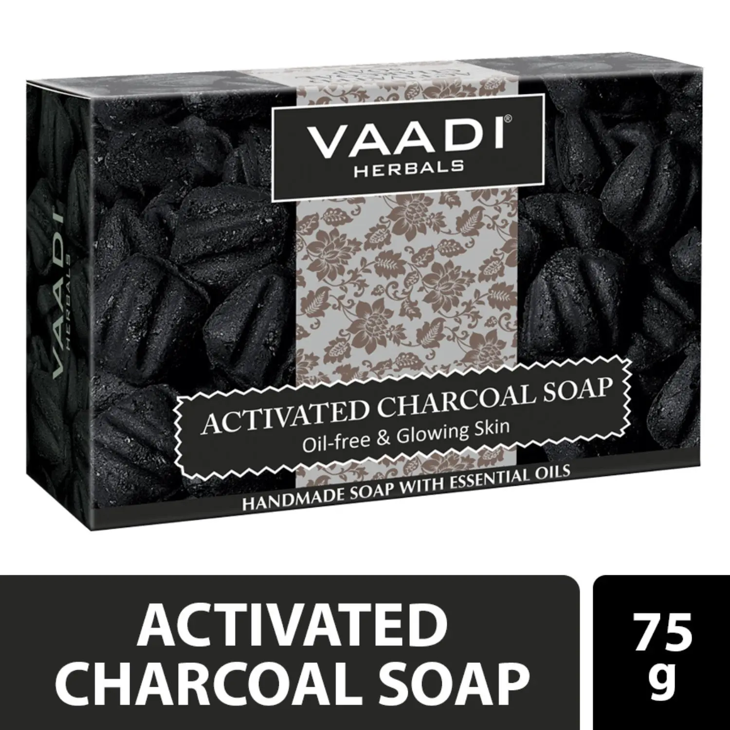 Vaadi Herbals Activated Charcoal Soap (75 g)