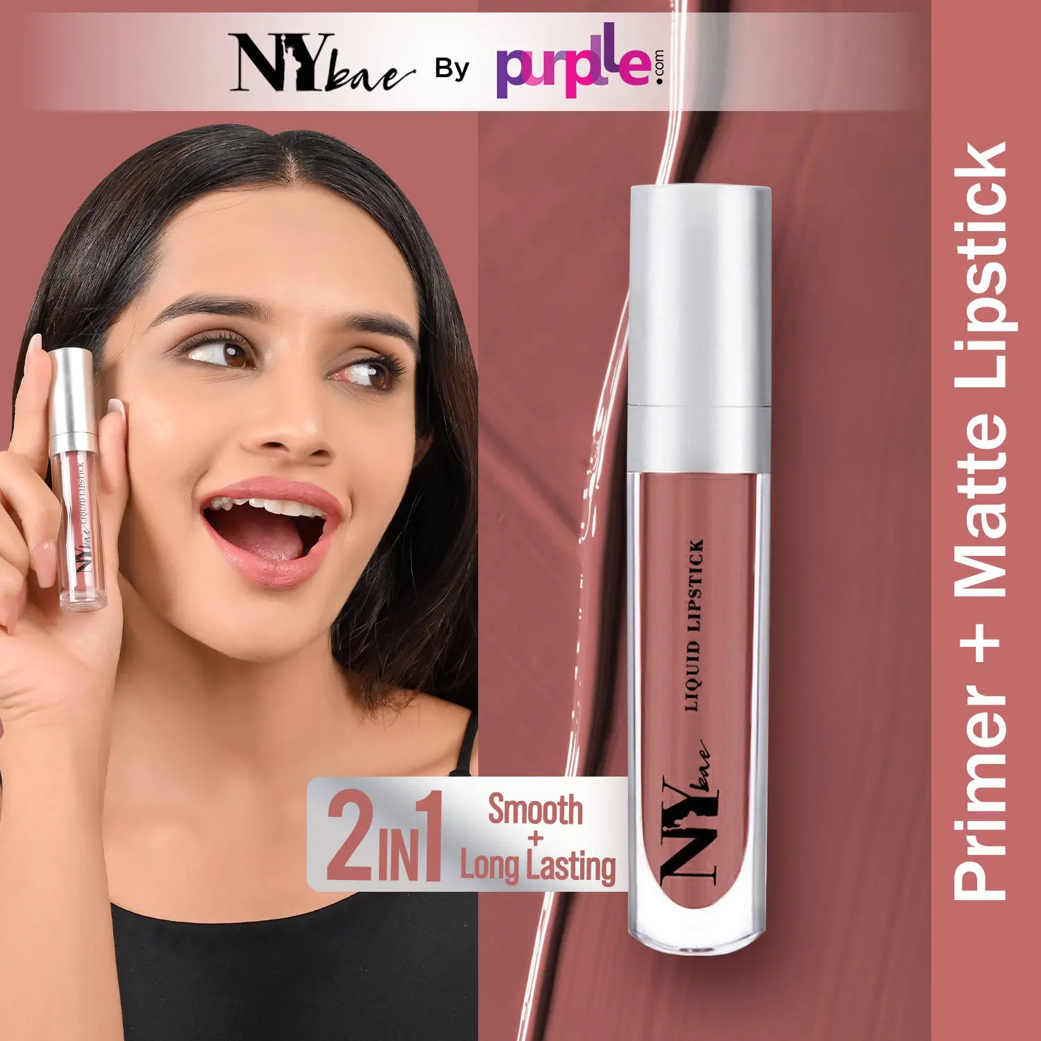 NY Bae Confessions Liquid Lipstick | Lip & Cheek Tint | Nude Lipstick | Matte Finish | Long Lasting - More Shots 11 (4.5 ml)