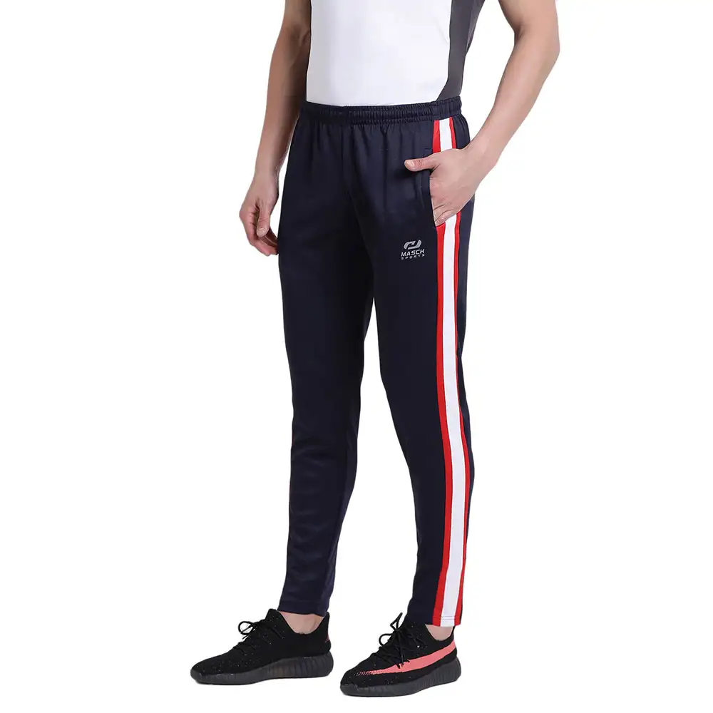 Masch Sports Mens Regular Fit Polyester Track Pants (MSTP 1218 CS SPOP NBWR),  Navy Blue  Medium