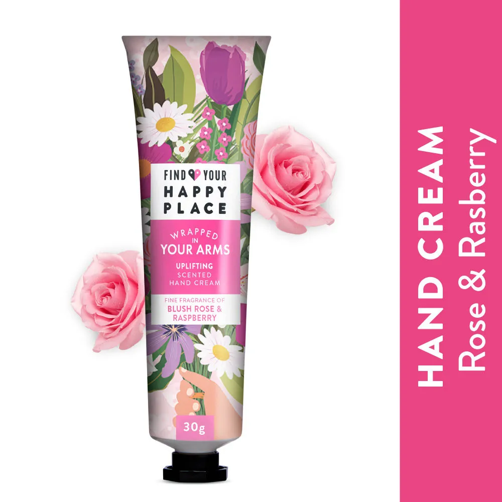 Find Your Happy Place - Wrapped In Your Arms Scented Hand Cream Blush Rose & Raspberry