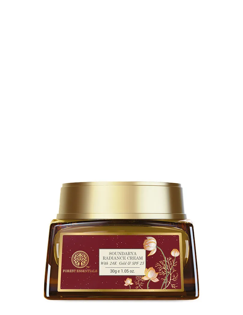 Forest Essentials Ayurvedic Soundarya Radiance Cream with 24K Gold with SPF25 IAnti-Aging Cream