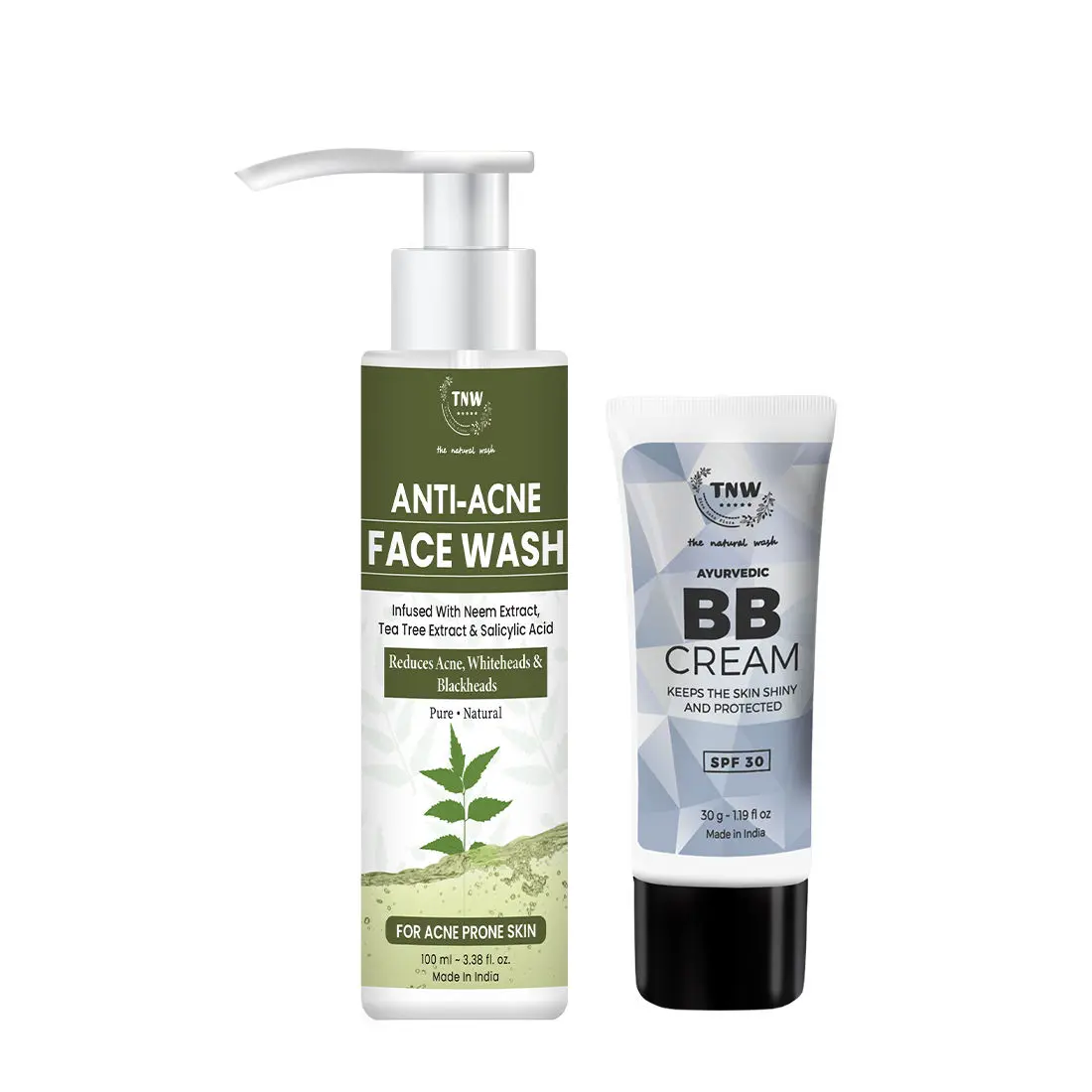 Combo of 2- BB Cream 30gm + Anti Acne Face Wash 100ml