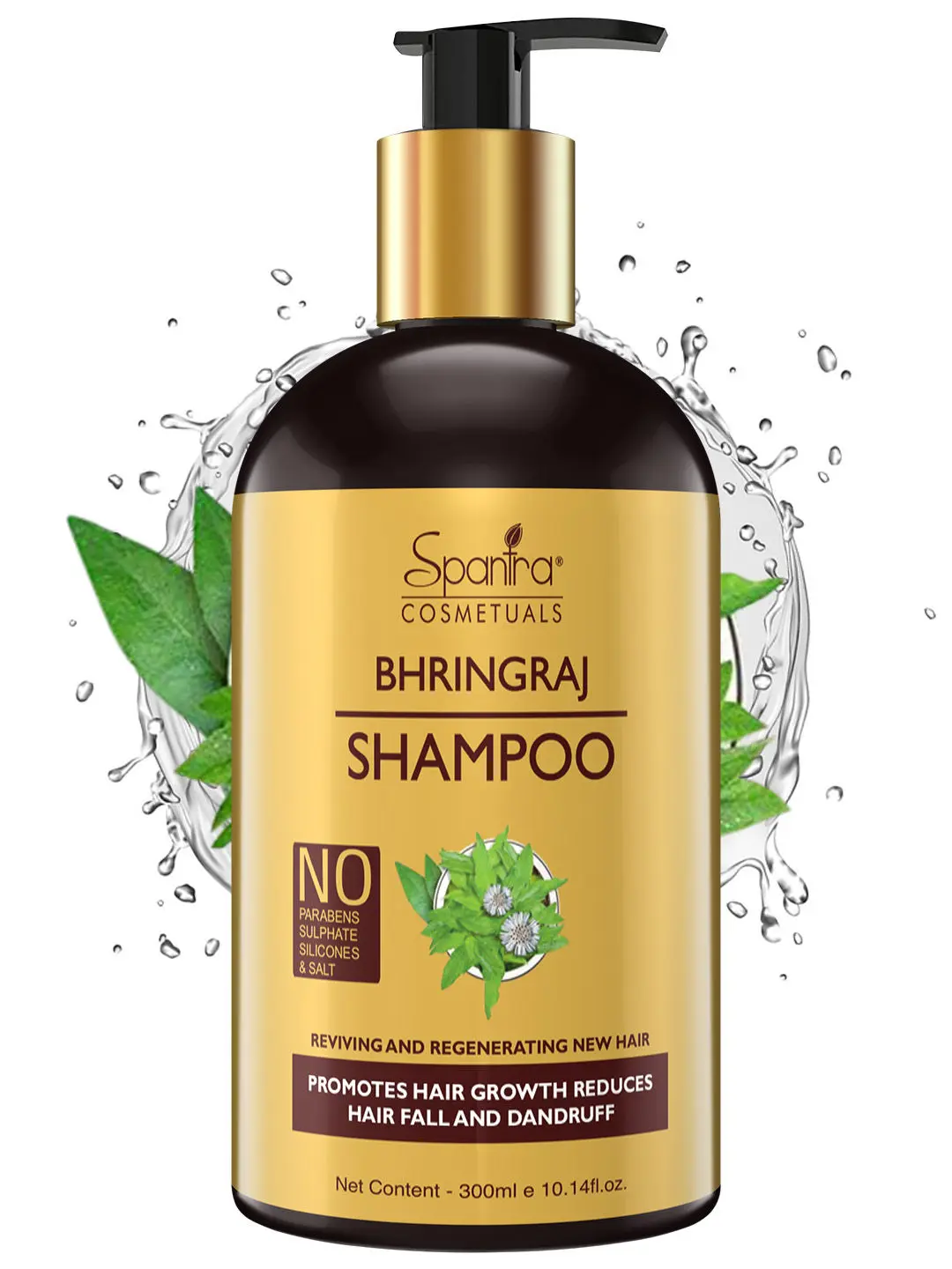 Spantra Bhringraj Shampoo, Promotes Hair Growth Reduces Hair Fall And Dandruff, 300ml