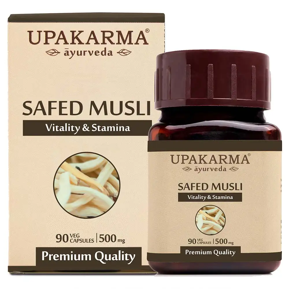 Upakarma Ayurveda Safed Musli 500mg,  90 capsules