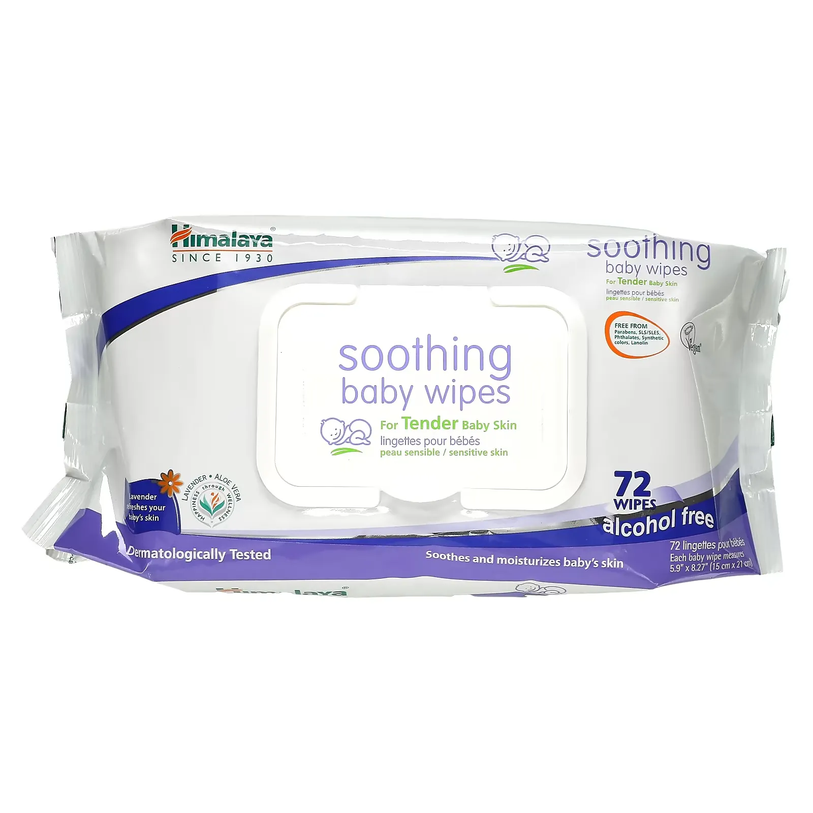 Soothing Baby Wipes, Alcohol Free, 72 Wipes