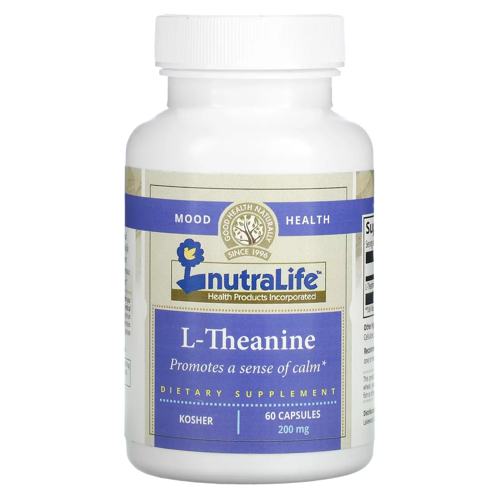 L-Theanine, 200 mg, 60 Capsules