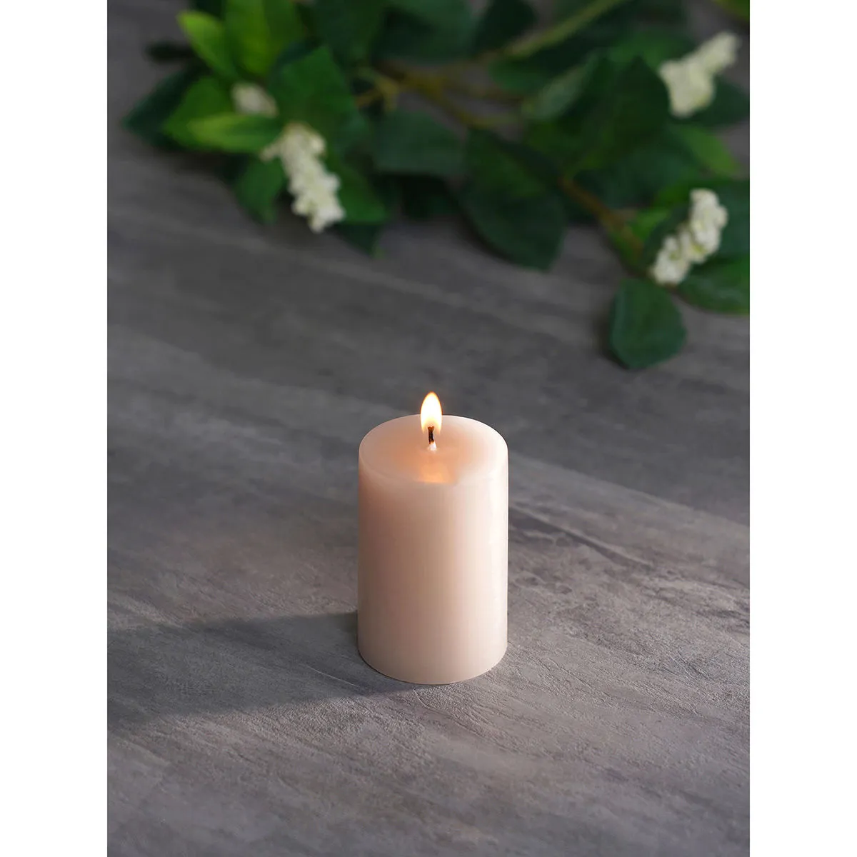 Pure Home + Living Grey Divine Pillar Candle Small (Set of 2)