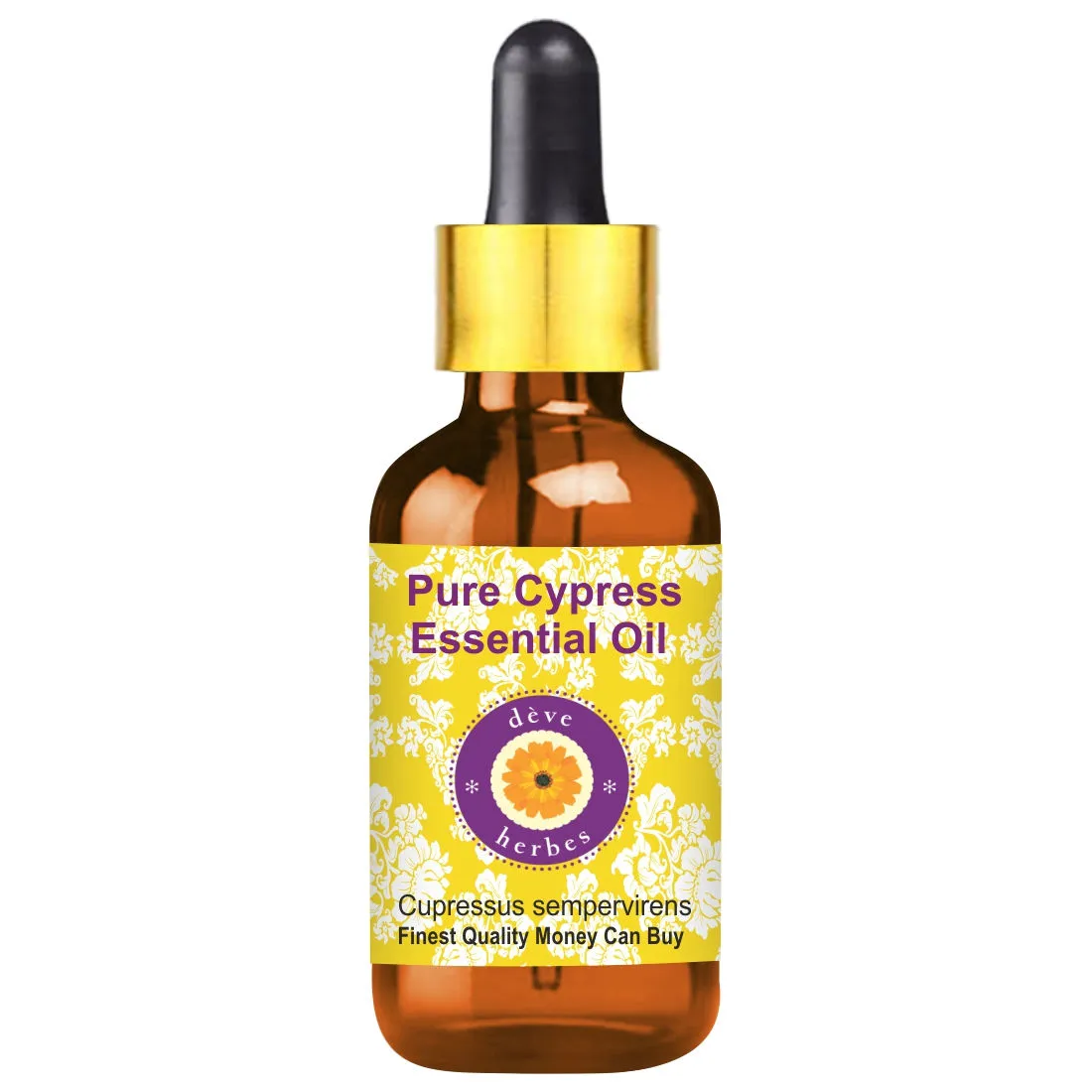 Deve Herbes Pure Cypress Essential Oil (Cyperus Seariosus) Therapeutic Grade Steam Distilled