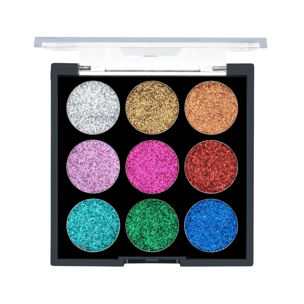 MARS Bling it on Glitter Eyeshadow Palette with 9 Highly Pigmented Colors - 01 | 7.65g