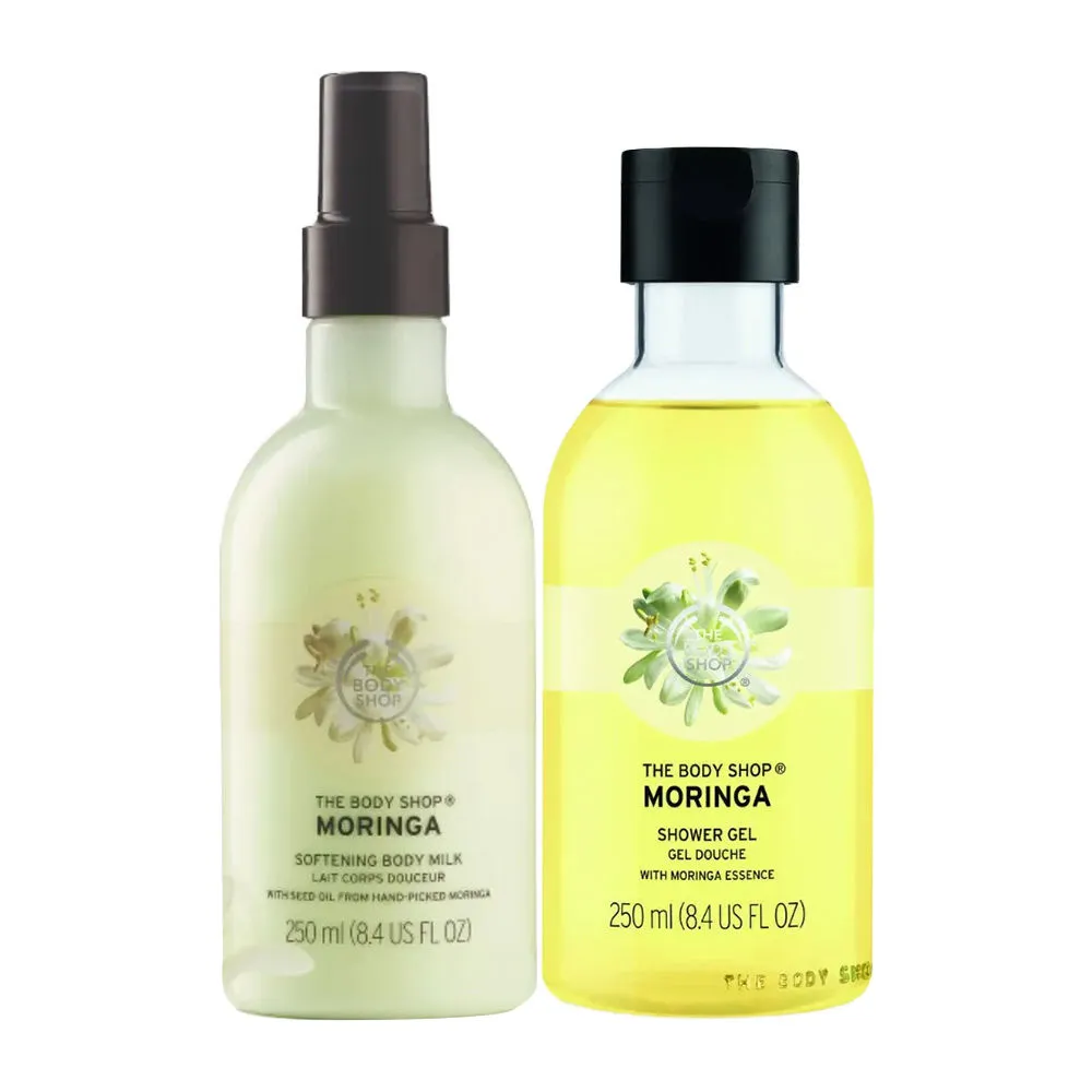 The Body Shop Moringa Shower Gel & Body Milk Combo