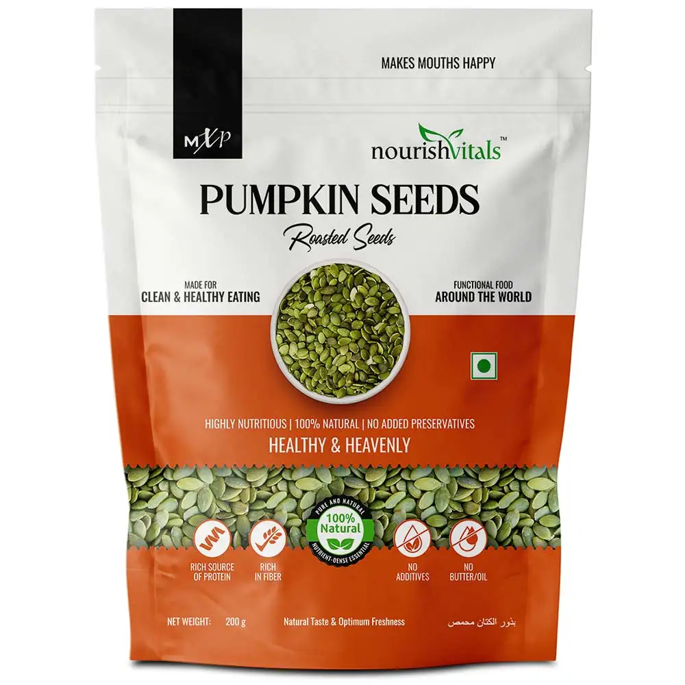 NourishVitals Roasted Pumpkin Seeds,  Natural  0.200 kg