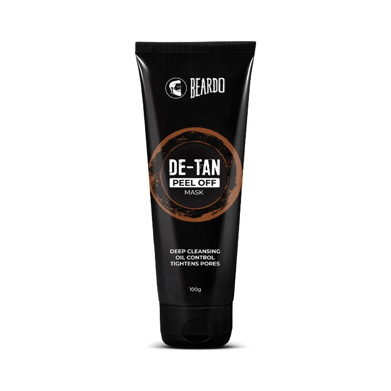 Beardo De-tan Peel off Face mask for Men, | Tan Removal Mask | Deep Cleansing Peel Off Mask