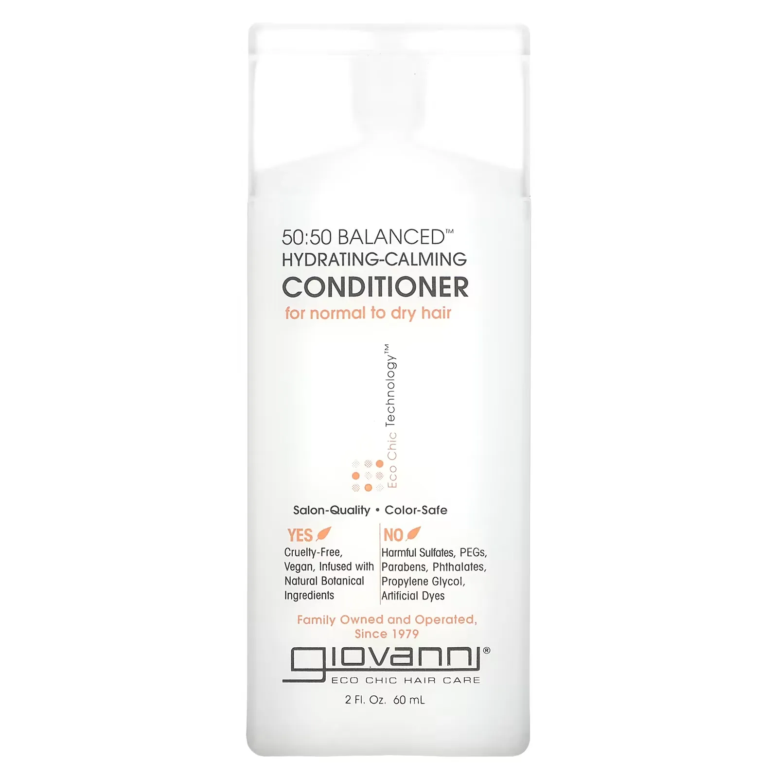 50:50 Balanced, Hydrating-Calming Conditioner, For Normal to Dry Hair, 2 fl oz (60 ml)