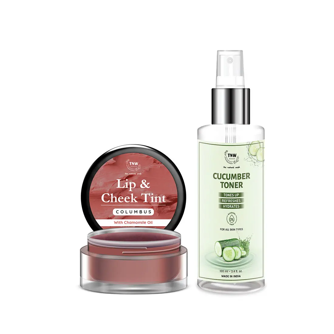 Combo of 2- Columbus Lip Tint 5gm & Cucumber Toner 100ml